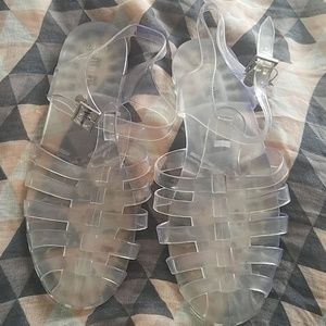 Clear women's "jelly" shoes